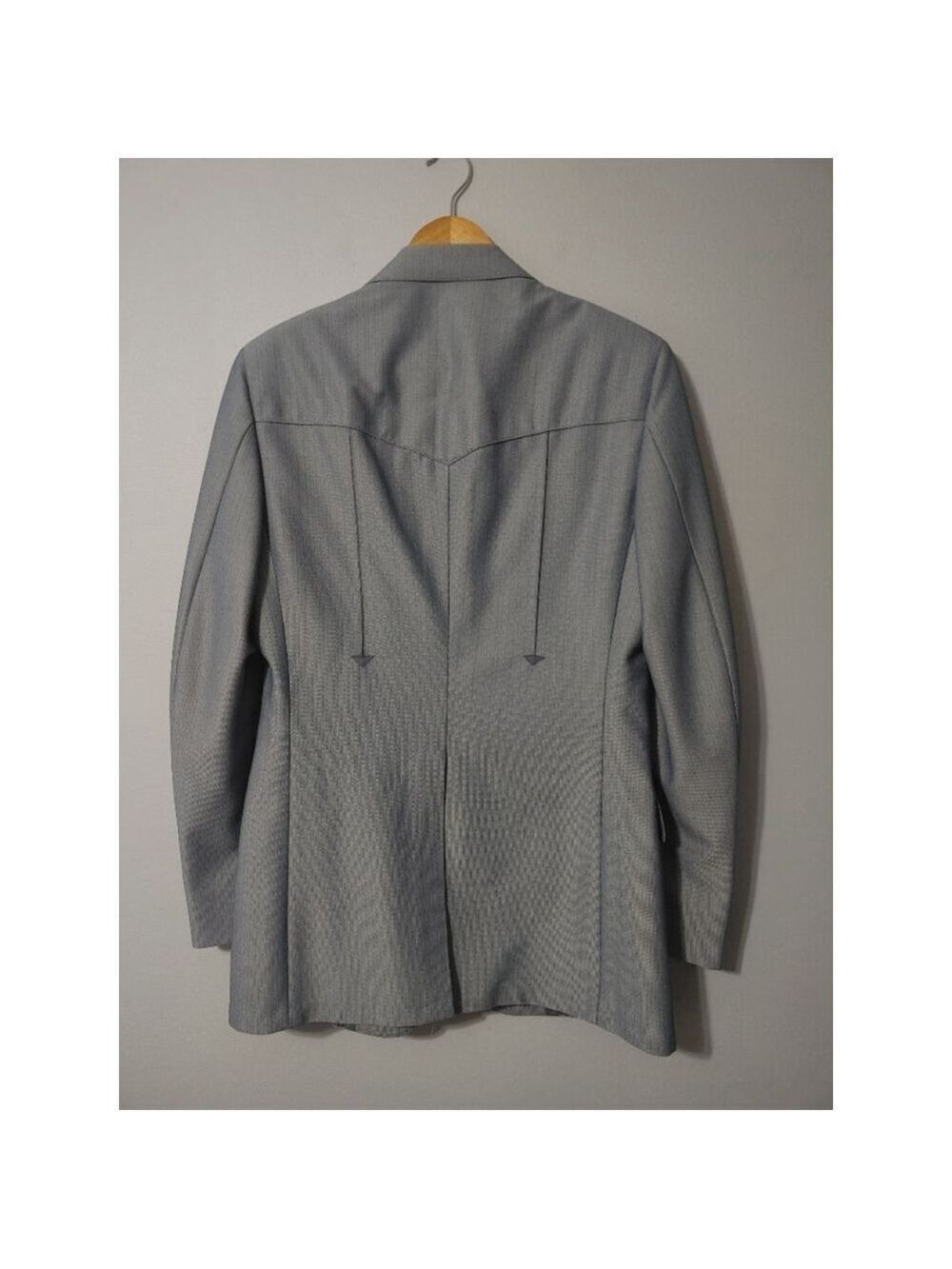 Men's Vintage Warren Sewell Western Light Blue 3-Piece Suit 40R Pant 32R - Picture 3 of 16